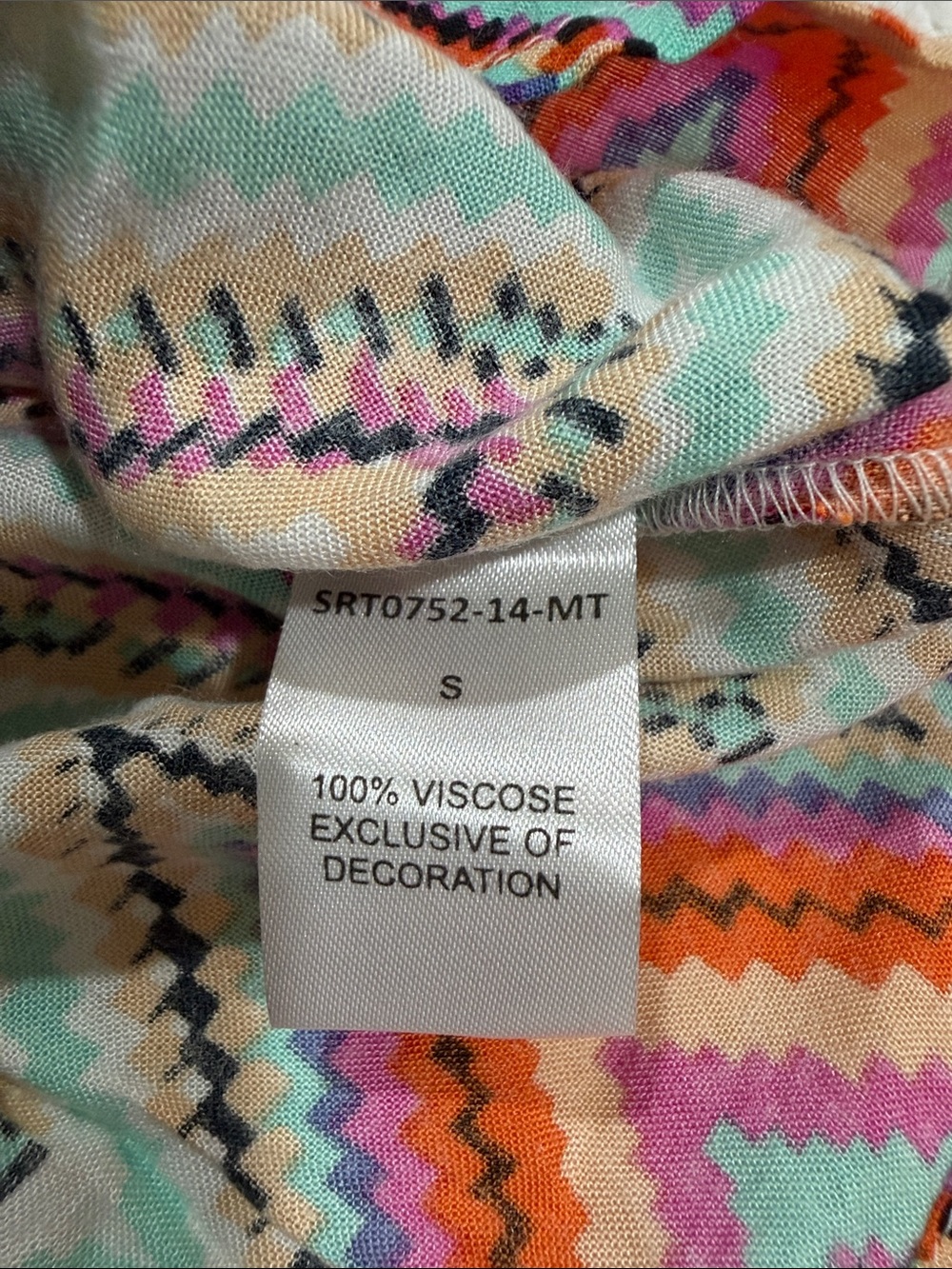 THML Multicolor Chevron Ruffle-Trim Top - Picture 4 of 5